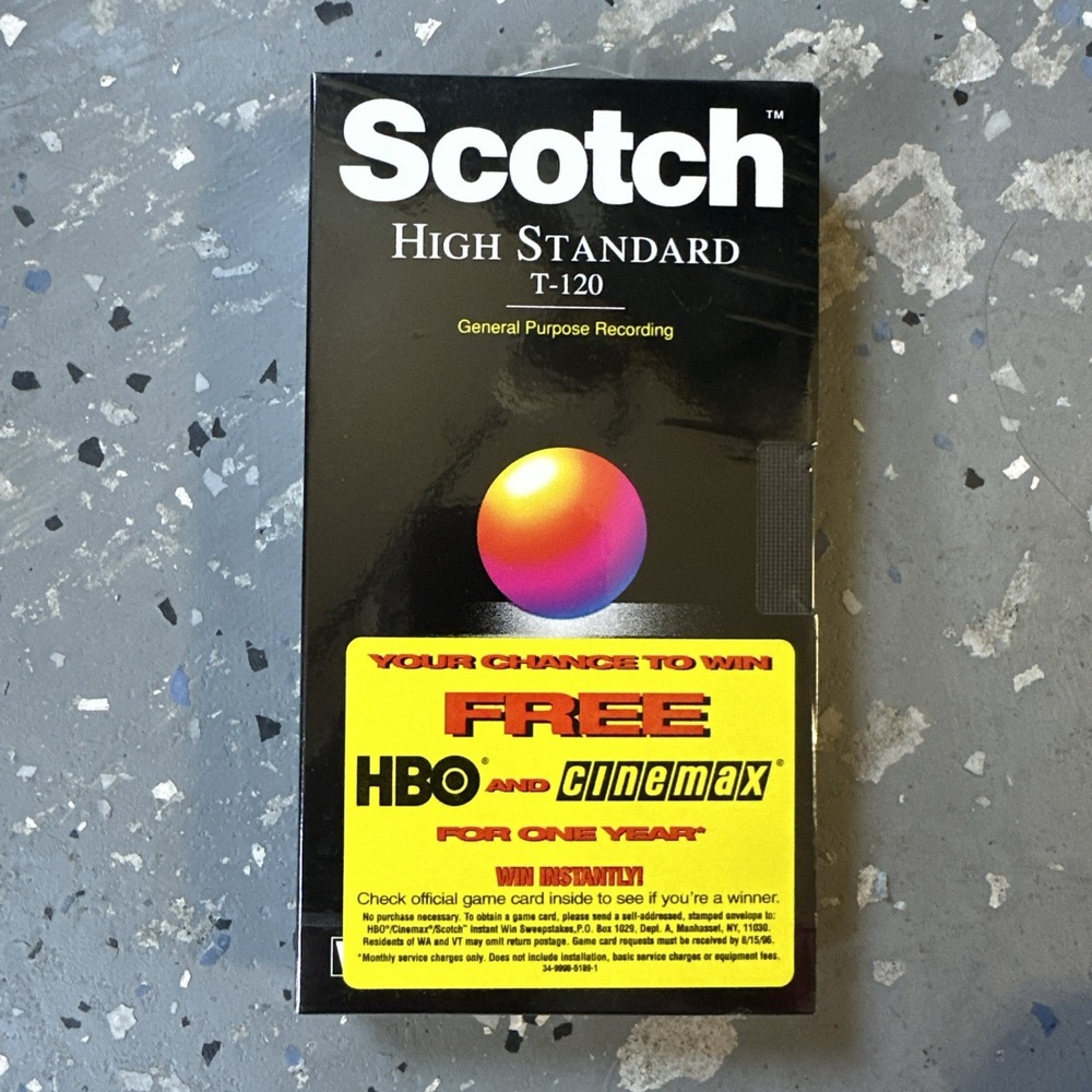 Scotch EG T120 VHS Tape Up‎ To 6 Hours Factory Sealed NOS